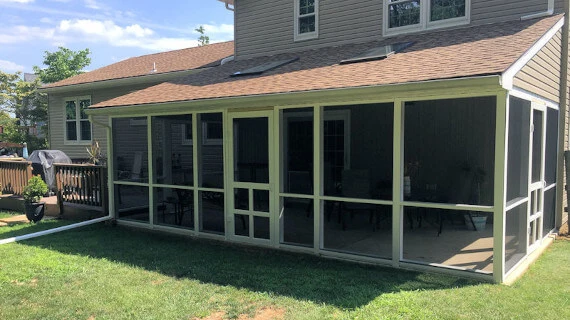 Screened-in porch addition.