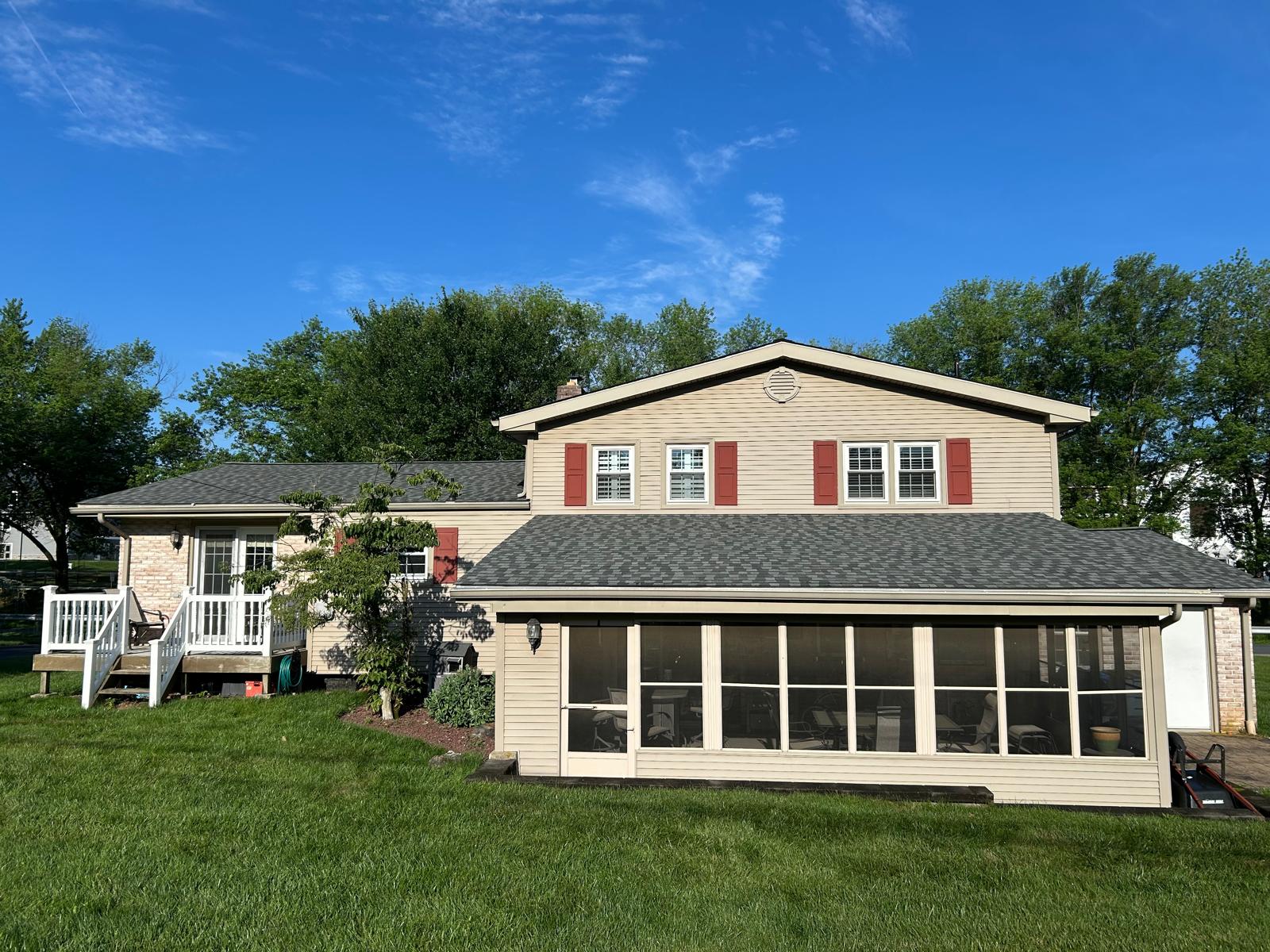 new GAF shingles installed on a roof in sinking spring PA